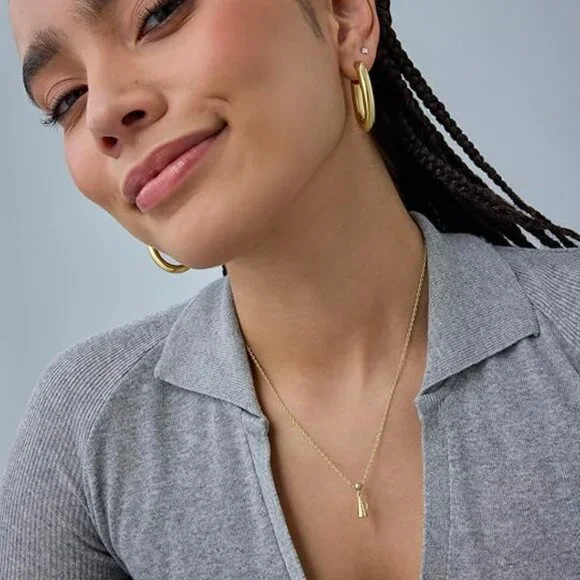 Neiman Marcus 14K Gold Plated Cheer Megaphone Necklace - Picture 2 of 3